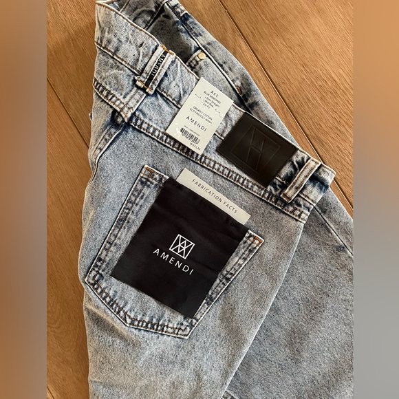 Amendi AKE Men’s Distressed Slim Jeans 90’s Grunge Wash Denim - Picture 5 of 6